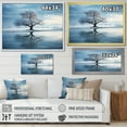 thumbnail image 4 of Designart "Wintry White Lakeside Scenery I" Winter Landscape Wall Art Living Room, 4 of 7