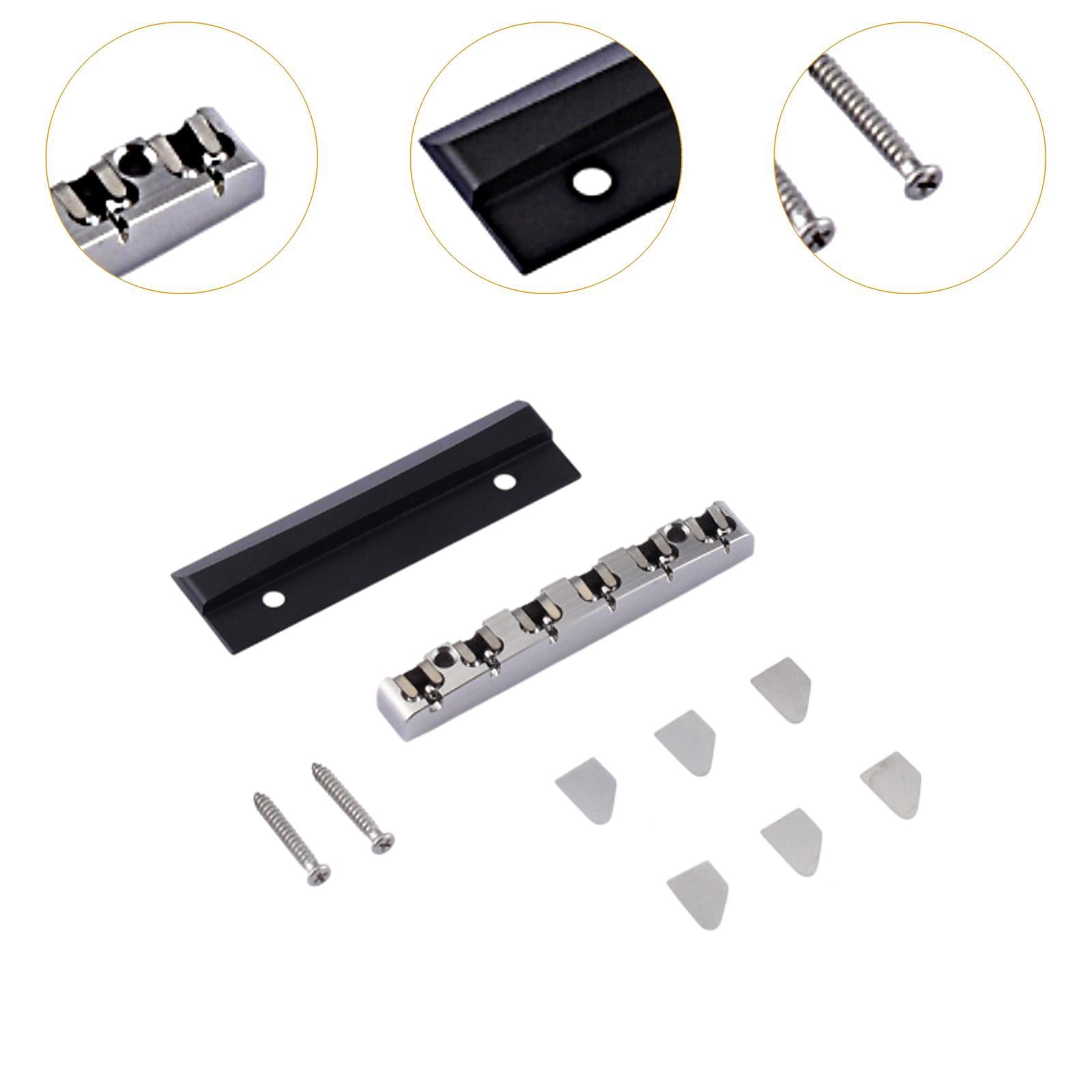 QccHieUs Guitar Nut Electric Guitar Roller Nut Replacement Professional Metal Pre Slotted