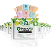 Portable Travel Size First Aid Kit - 10 Pack BLACK