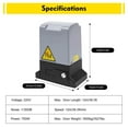 thumbnail image 2 of 750W Automatic AC Motor Electric Sliding Gate Opener Kit with 2 Remote 1800kg/3968 lbs, 2 of 11