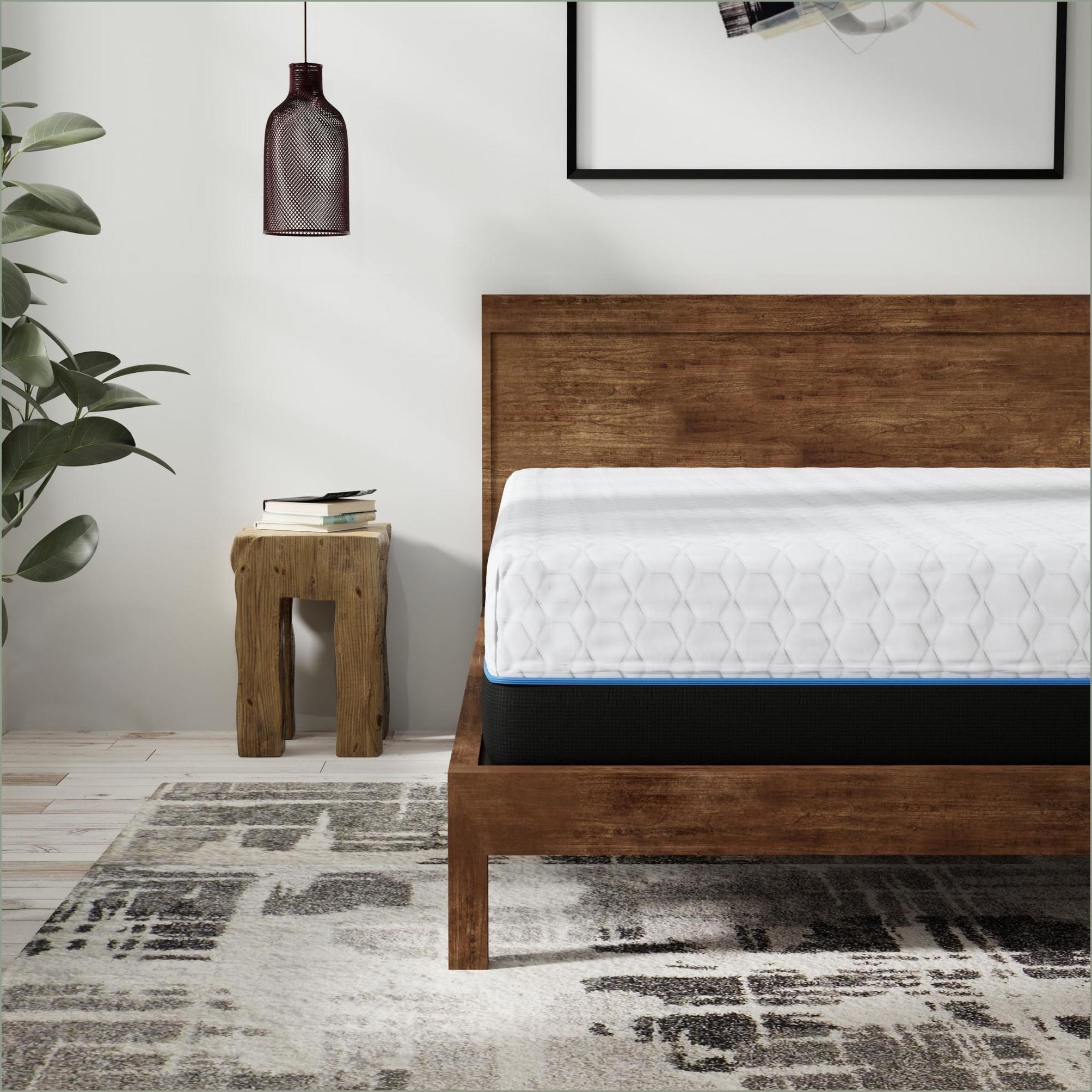 Mattresses 14” Plush Copper Infused Memory Foam California King Mattress | White+Gray | Foam