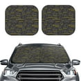 thumbnail image 2 of Goofa Retro Excavator Pattern 2 Piece Car Windshield Sun Shade Foldable | Front Windshield Shade for Sun, Heat and UV Rays | Sunshade for Car Front Window-, 2 of 7