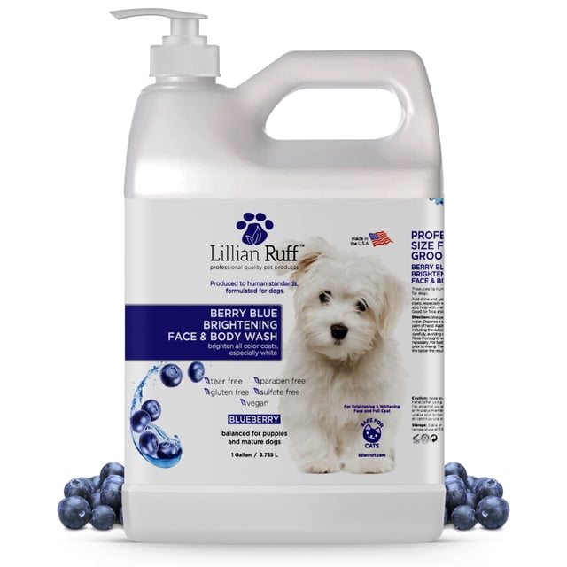 Champú para mascotas Lillian Ruff PRO Formula Berry Blue Brightening