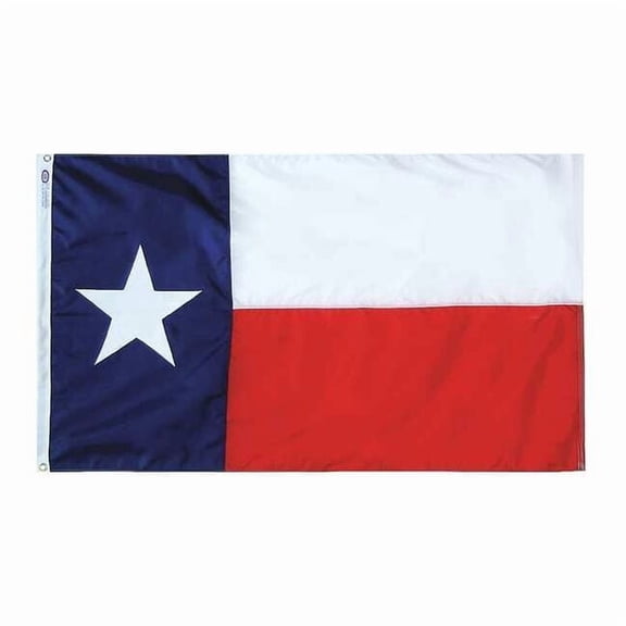 Annin Flagmakers State Flag,Texas,6ftH x 10ftW,2-Ply Poly 145308