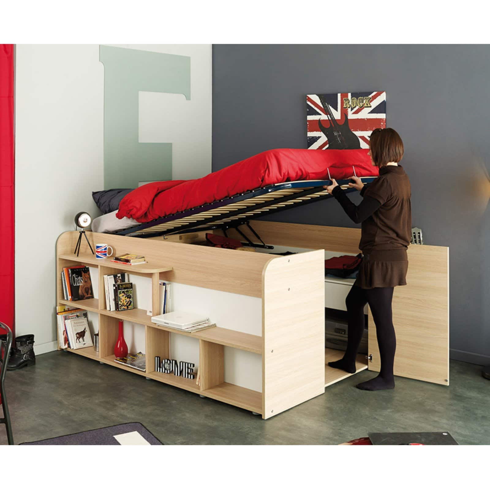 Space Up Bed And Storage Walmart Com Walmart Com