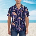 thumbnail image 4 of Easygdp Floral Hippie Mushrooms Men's Hawaiian Shirts Print Lapel Short Sleeve for Beach, vacation, party, casual occasions - X-Large, 4 of 9