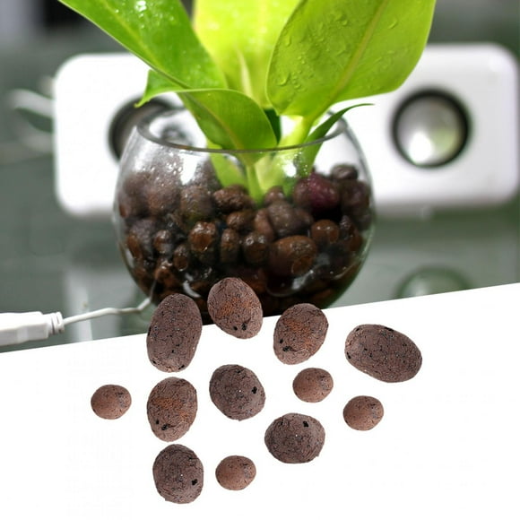 Fyydes Growing Media,Hydroponic Clay Pebbles Growing Media Anion Clay Rocks for Hydroponic System, Water Planting Tool