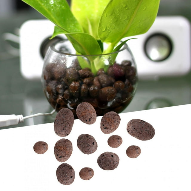Plants Clay Balls, Multifunction Plants Grow Media Clay Stones Water Planting Clay Rocks Easy to Use Washable Clay Expanded Clay Pebbles for Garden Water Planting