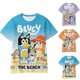 thumbnail image 2 of ZHAOCHENG Camiseta de manga corta holgada informal con estampado de dibujos animados de Bingo Bluey para niños y niñas de 5 a 9 años, regalo de cumpleaños y Navidad, 2 of 2