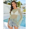 thumbnail image 5 of Sheer Poncho Tops for Women Shrug Bolero Lightweight Knit Crochet Shrug Mesh Cover Up Summer 2026, 5 of 8