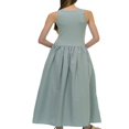 thumbnail image 3 of Robe Longue Trapèze Sans Manches avec Poches pour l'Été pour Femmes, 3 of 4