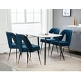 thumbnail image 6 of Rhomtree Velvet Upholstered Dining Chairs, Blue (Set of 4), 6 of 8