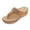 Brown, variant on JeashCHAT Summer Women Sandals Flip Flops Slide Sandals T-Strap Wedge Sandals Comfortable Casual Beach Sandals