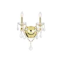 Elegant Lighting St. Francis 15" 2 Light Royal Crystal Wall Sconce