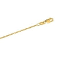 thumbnail image 2 of JewelStop 18K Yellow Gold Diamond Cut/ Textured Finish 1.4mm Cable Chain with Lobster Clasp - 16", 2 of 6