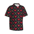 thumbnail image 3 of Xecao Red Rooster print Hawaiian shirt - a stylish short-sleeve button-down for men, perfect for casual beach and tropical outings., 3 of 9