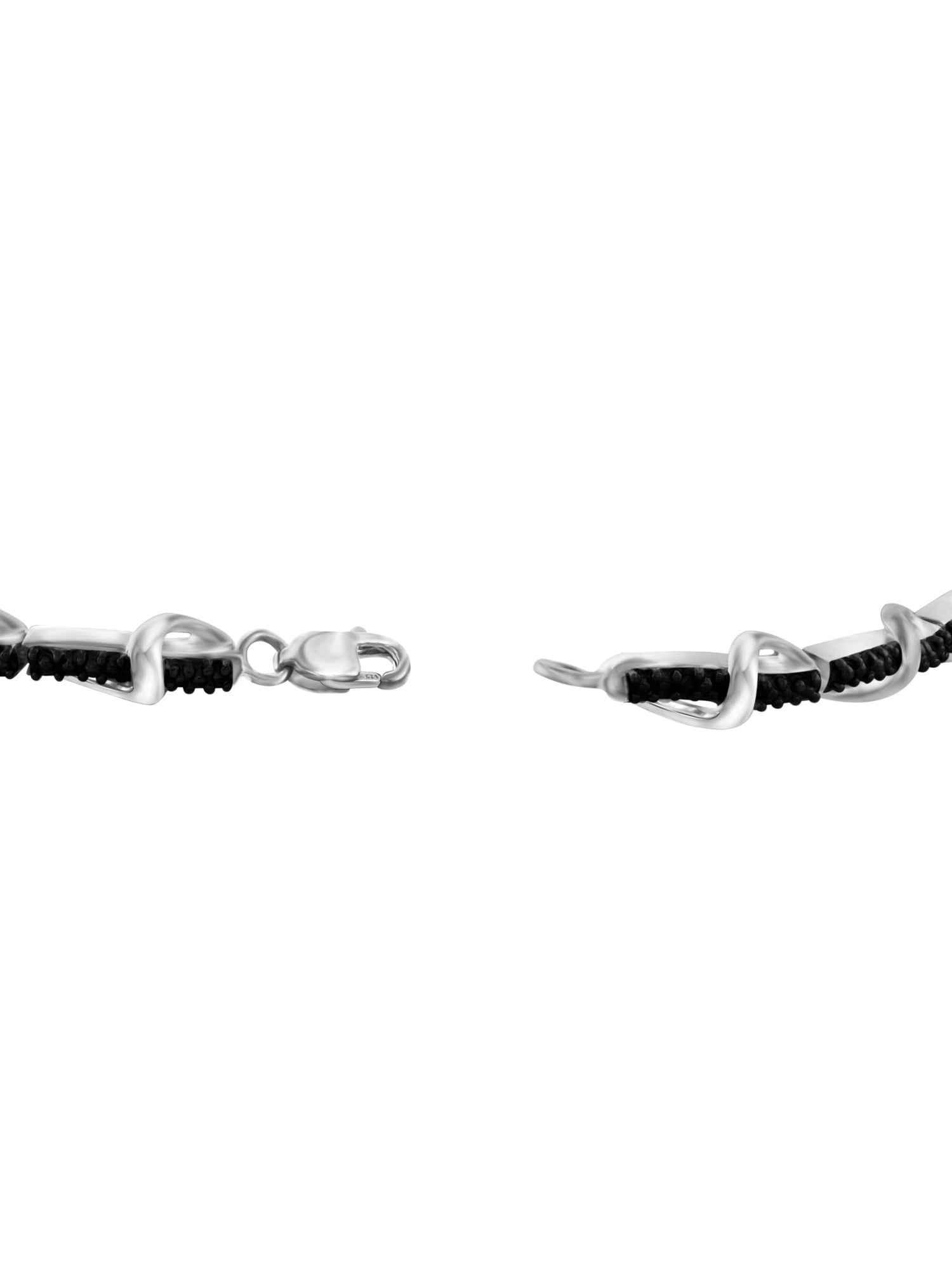 Black Diamond Accent Sterling Silver Fashion Bracelet, 7.25