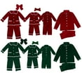 thumbnail image 3 of Pijamas navideños a juego para niños y niñas, conjuntos de pijamas de terciopelo rojo para niños, ropa de dormir para bebés, pijamas en blanco para niños 2023, 3 of 4