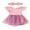 Pink, variant on Bagilaanoe Newborn Baby Girl Summer Rompers Dress Ribbed Short Sleeve Bodysuits + Headband 3M 6M 9M 12M 18M Infant Tulle Patchwork A-line Dresses