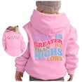 thumbnail image 4 of Little Girl Hoodies Casual Loose Cute Print Long Sleeve Hoodie Outfits Size 5-6T ,Pink, 4 of 5