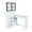 White, variant on GVN Computer Desk with Glass Cabinets and Built-In LED Lights, L-Shaped Study Writing Table with USB Charging Ports, Keyboard Tray and Ergonomic Design for Home, Corporate Workspaces, Black