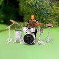 thumbnail image 3 of Figuras de personas de música rock a escala 1:64, escenas en miniatura, diseño a escala S, proyectos de bricolaje, micro Conjunto de baterista marrón, 3 of 7