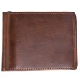 thumbnail image 1 of Monedero pequeño para hombre, tarjetero, monedero retro, tarjetero pequeño, café oscuro, 1 of 5