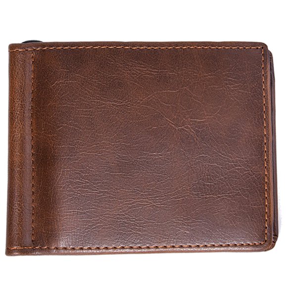 Monedero pequeño para hombre, tarjetero, monedero retro, tarjetero pequeño, café oscuro