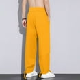 thumbnail image 7 of hotojiny Mens Casual Pants Summer Baggy Drawstring Elastic Waist Cropped Trousers Comfy Cinch Bottoms Yoga Beach Pants, 7 of 7