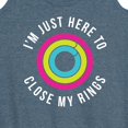 thumbnail image 3 of Instant Message - Just Here To Close My Rings - Women's Racerback Tank Top, 3 of 6