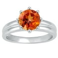 thumbnail image 2 of Sterling Silver with Fire Topaz Solitaire Ring, 2 of 3