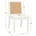 thumbnail image 2 of SAFAVIEH Couture Emilio Modern Linen Solid Dining Chair, White/Natural (Set of 2), 2 of 5