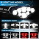 thumbnail image 2 of Linterna frontal superbrillante de 8 LED, ajustable, recargable por USB, ideal para camping, pesca, espeleología, jogging y senderismo., 2 of 4