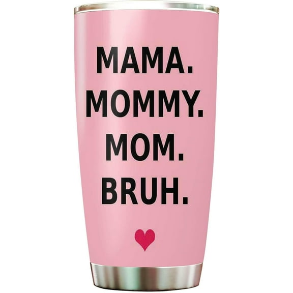 Mother''s Day Gifts for Mom from Daughter Son Kids Tumbler 20 Oz Funny Mama Mommy Mom Brush Christmas Gift