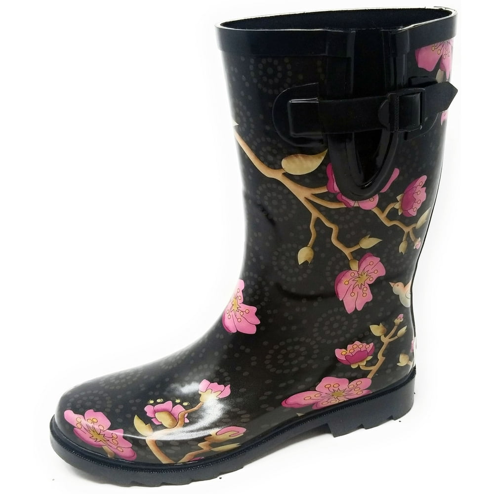 mid calf rain boots clearance