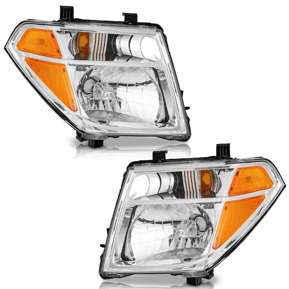 WEELMOTO Halogen Headlights for 2005-2008 Nissan Frontier / 2005-2007 Pathfinder Headlight Compatible with 2005 2006 2007 2008 Frontier Headlamp Replacement