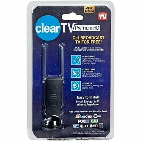 Clear Tv Premium Mini 4K Ultra Hd Tv Antenna Free Tv Broadcast Tv