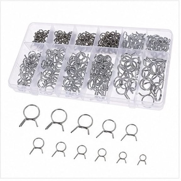 LIFKOME Stable Plated Silver Steel Tube Clamp, Reliable for Water and Gas, 250Pcs