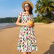 thumbnail image 4 of Balery Ice Cream Popsicles Vestidos sueltos de manga corta para mujer, vestidos de verano 2025, vestidos casuales de corte A con vuelo., 4 of 6
