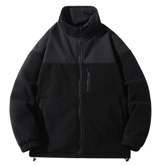 Viikei Mens Coats Outerwear Winter Mens Winter Coats Men's Fashion Winter Casual Fleece Pocket Zipper Jacket