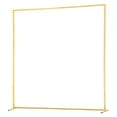 thumbnail image 1 of KFFKFF Arch Backdrop Stand, 6.6 x 6.6 ft, Stable Structure, Easy Assembly, Square Gold Metal Arch Backdrop Stand, 1 of 9