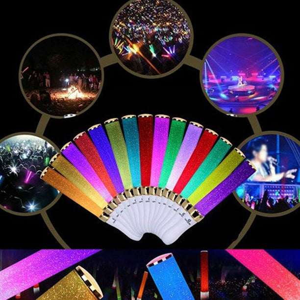 Décoration Fête Clignotante Lot De 30 Bâtons Lumineux LED RGB LifBetter - 3 Modes Clignotants - 15,5 Pouces - Pour Fêtes, Anniversaires, Concerts - Fonctionnent Avec Piles