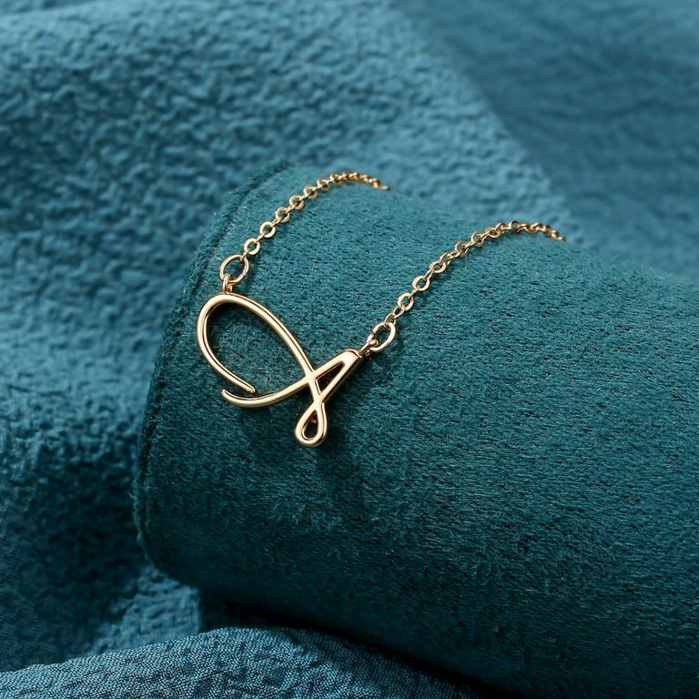 Gold Plated Infinity Necklace with Initial Charms