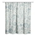 thumbnail image 2 of Creative Products Blue Multi Shell on Gray 71x74 Shower Curtain, 2 of 2
