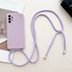 thumbnail image 3 of Strap Cord Chain Case For Samsung Galaxy A54 A14 A53 A52 A51 A34 A33 A13 S23 S22 Ultra S21 FE Necklace Lanyard Rope Matte Cover, 3 of 5