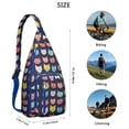 thumbnail image 4 of Boho Cat Print Sling Backpack - Geometric Cat Pattern Crossbody Bag (Aesthetic Design, Perfect Cat Lover Gift), 4 of 4