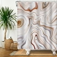 thumbnail image 4 of LFEEY Modern Abstract Textured Shower Curtain with Hooks, Waterproof Fabric Accessories for Bathroom, 72"x84", 4 of 5