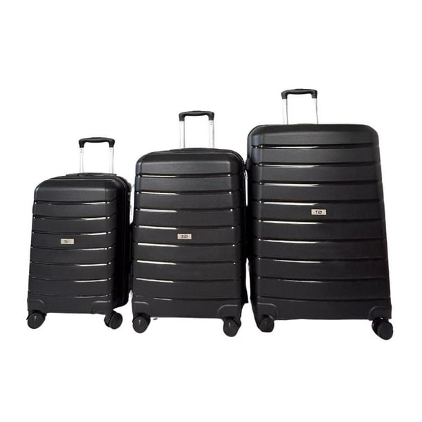 TIO Travel Juego De Maletas De Viaje Classic (Negro, CH + M + G)