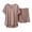 BKhaki, variant on Akafmk Women's Plus Size Pajama Set V Neck Short Sleeve T-Shirt with Wide Leg Shorts Loungewear Set, 2-Piece, Sizes XL