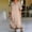 *Beige, variant on ClodeEU Women's V Collar Short Sleeve Midi Shirt Dress with Pockets,Solid Casual Loose Summer Dress Beige,Women's Plus L